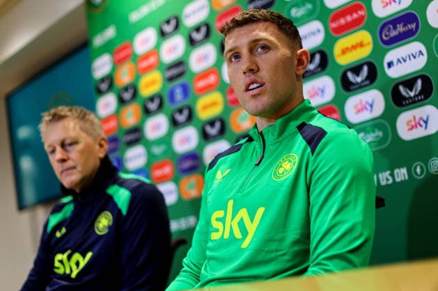 Republic of Ireland press conference, PK, Pressekonferenz FAI HQ, Dublin 30 3 2026 Dara O Shea Dara O Shea 30 3 2026  Copyright: x INPHO RyanxByrnex RB2_3319