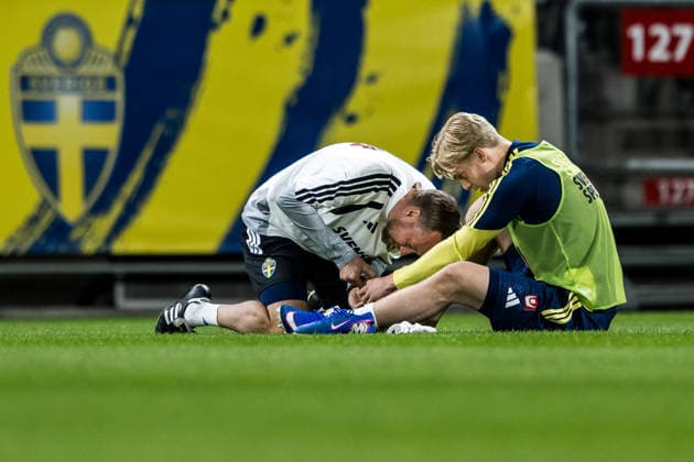 260330 Lucas Bergvall of the Swedish national football team at a training session on March 30, 2026 in Stockholm Photo Jesper Zerman BILDBYRAN kod JZ JZ0693 fotboll football soccer fotball vm kval kval fifa world cup qualifier qualifier träning practice training sverige sweden sverige a bbeng  Copyright: JESPERxZERMAN BB260330BB164