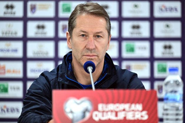 Ahead of Kosovo v Turkiye - 2026 FIFA World Cup, WM, Weltmeisterschaft, Fussball European Qualifiers PRISTINE, KOSOVO - MARCH 30: Head Coach of Kosovo Franco Foda attends press conference, PK, Pressekonferenz ahead of 2026 FIFA World Cup European Qualifiers playoff round final match between Kosovo and Turkiye on March 30, 2026 in Pristine, Kosovo. Serhat Çagdas Anadolu Pristine Kosovo. Editorial use only. Please get in touch for any other usage.  Copyright: x2026xAnadoluxSerhatxÃ‡aÄüdaÅüx