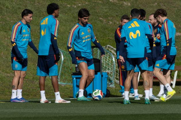 Spanish national team, Nationalteam training session Spain national team players Ferran Lopez attends the training session at the Soccer City of Las Rozas, Madrid, Spain, 30 March 2026. Spain will face Egypt in a friendly match on 31 March. LAS ROZAS (Madrid) Spain  Copyright: xSERGIOxPEREZx
