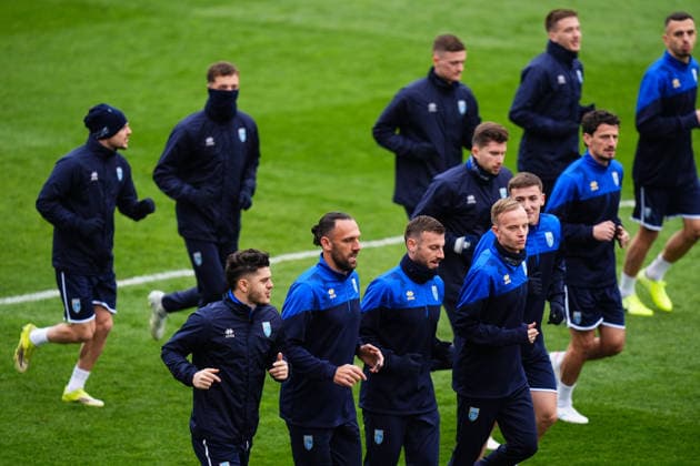Ahead of Kosovo v Turkiye - 2026 FIFA World Cup, WM, Weltmeisterschaft, Fussball European Qualifiers PRISTINE, KOSOVO - MARCH 30: Milot Rashica (L), Vedat Muriqi (2nd L), Fidan Aliti (2nd R) and Florent Hadergjonaj (R) of Kosovo attend training session ahead of 2026 FIFA World Cup European Qualifiers playoff round final match between Kosovo and Turkiye at Fadil Vokrri Stadium in Pristine, Kosovo on March 30, 2026. Hakan Akgün Anadolu Pristine Kosovo. Editorial use only. Please get in touch for any other usage.  Copyright: x2026xAnadoluxHakanxAkgünx
