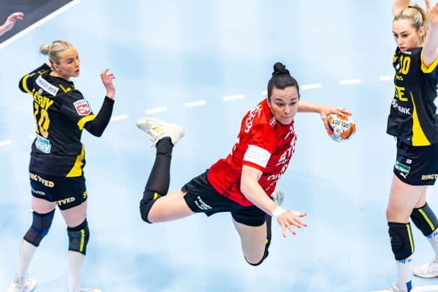 29 03 2026, GER, Handball, Women, Season 2025 2026, EHF European League, Quarter-finals, Thueringer HC Nykobing Falster Handbold Jana Scheib Thueringer HC,20 99947 Bad Langensalza Salza Halle Sporthalle Mehrz Thüringen Germany