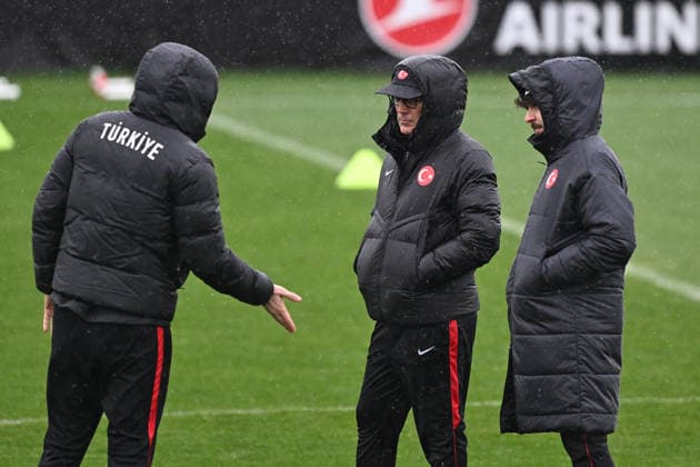 Ahead of Kosovo v Turkiye - 2026 FIFA World Cup, WM, Weltmeisterschaft, Fussball European Qualifiers PRISTINE, KOSOVO - MARCH 30: Head Coach of Turkiye Vincenzo Montella leads the training session ahead of 2026 FIFA World Cup European Qualifiers playoff round final match between Kosovo and Turkiye at Fadil Vokrri Stadium in Pristine, Kosovo on March 30, 2026. Ahmet Okatali Anadolu Istanbul Turkey. Editorial use only. Please get in touch for any other usage.  Copyright: x2026xAnadoluxAhmetxOkatalix