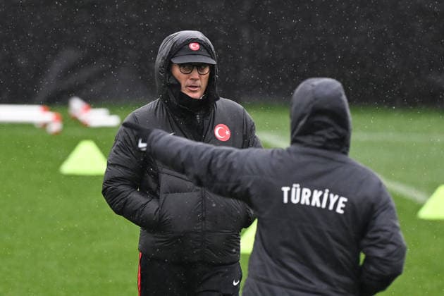 Ahead of Kosovo v Turkiye - 2026 FIFA World Cup, WM, Weltmeisterschaft, Fussball European Qualifiers PRISTINE, KOSOVO - MARCH 30: Head Coach of Turkiye Vincenzo Montella leads the training session ahead of 2026 FIFA World Cup European Qualifiers playoff round final match between Kosovo and Turkiye at Fadil Vokrri Stadium in Pristine, Kosovo on March 30, 2026. Ahmet Okatali Anadolu Istanbul Turkey. Editorial use only. Please get in touch for any other usage.  Copyright: x2026xAnadoluxAhmetxOkatalix