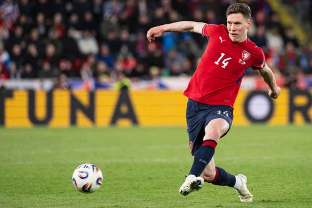 Lukas Provod (Czechia) in action during the semi-final of the European play-off for qualification to the football World Cup, match Czechia vs Ireland, in Prague, Czech Republic, on March 26, 2026. (CTKxPhoto MichalxKamaryt) CTKPhotoP2026032906256  CTKPhotoP2026032906256