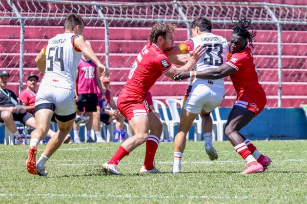 Canada defeats Germany in the men s SVNS 2 tournament in Sao Paulo. Sao Paulo (SP), 03 29 2026 Rugby Sevens SVNS 2 Men s The Canadian team defeated the German team 26-21 during the Sao Paulo stage of the SVNS 2 circuit, an international rugby sevens competition. The match was held at the Nicolau Alayon stadium, in the capital of Sao Paulo, bringing together men s teams competing for a place in the elite of the world circuit of the this Sunday (29). (Foto: Leco Viana Thenews2 imago images) SPO  Copyright: xLecoxVianax