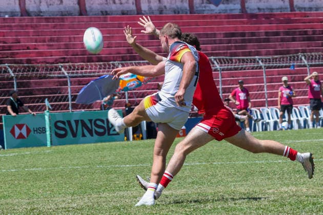 Canada defeats Germany in the men s SVNS 2 tournament in Sao Paulo. Sao Paulo (SP), 03 29 2026 Rugby Sevens SVNS 2 Men s The Canadian team defeated the German team 26-21 during the Sao Paulo stage of the SVNS 2 circuit, an international rugby sevens competition. The match was held at the Nicolau Alayon stadium, in the capital of Sao Paulo, bringing together men s teams competing for a place in the elite of the world circuit of the this Sunday (29). (Foto: Leco Viana Thenews2 imago images) SPO  Copyright: xLecoxVianax