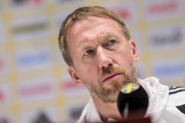 260330 Head coach Graham Potter of the Swedish national football team at a press conference on March 30, 2026 in Stockholm Photo Jesper Zerman BILDBYRAN kod JZ JZ0694 fotboll football soccer fotball vm kval kval fifa world cup qualifier qualifier presskonferens press conference sverige sweden sverige a bbeng  Copyright: JESPERxZERMAN BB260330JZ043