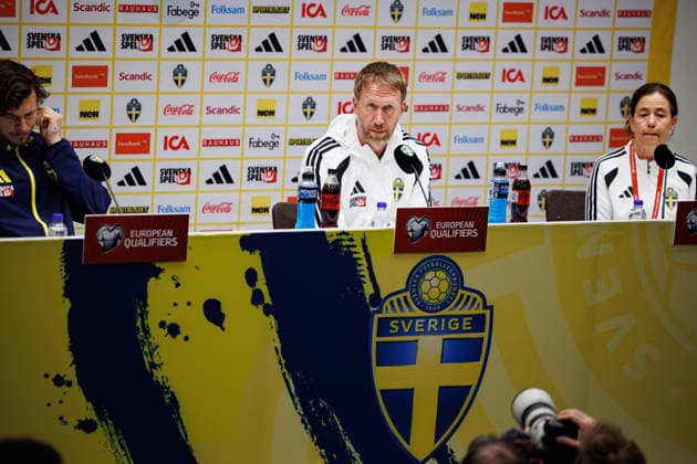 Graham Potter seen during Official press conference, PK, Pressekonferenz and training of Sweden National football team before World Cup 2026 play off final game against Poland (Maciej Rogowski Ball Raw Images) Solna Strawberry Arena Sweden Copyright: xMaciejxRogowskix maciejrogowski_sweden_press_conference_30_03_2026-19