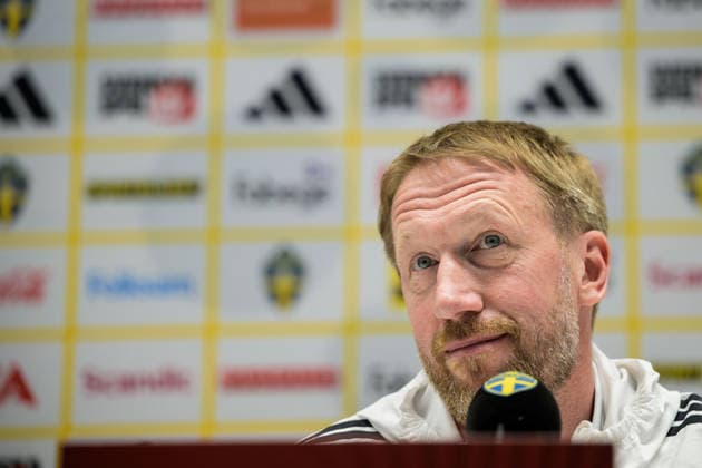 260330 Head coach Graham Potter of the Swedish national football team at a press conference, PK, Pressekonferenz on March 30, 2026 in Stockholm. Photo: Jesper Zerman BILDBYRAN kod JZ JZ0694 fotboll football soccer fotball vm-kval kval FIFA World Cup, WM, Weltmeisterschaft, Fussball qualifier qualifier presskonferens press conference sverige sweden sverige a bbeng *** 260330 Head coach Graham Potter of the Swedish national football team at a press conference on March 30, 2026 in Stockholm Photo Jesper Zerman BILDBYRAN kod JZ JZ0694 fotboll football soccer fotball vm kval kval fifa world cup qualifier qualifier presskonferens press conference sverige sweden sverige a bbeng  Copyright: JESPERxZERMAN BB260330JZ049