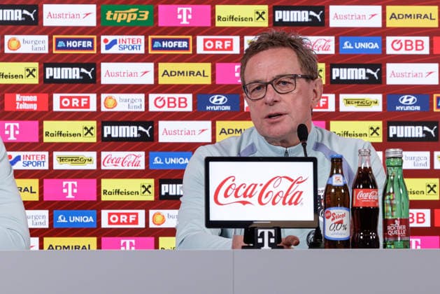 SOCCER - AUT vs KOR, test match VIENNA,AUSTRIA,30.MAR.26 - SOCCER - OEFB international test match, Austria vs South Korea, preview, press conference, PK, Pressekonferenz Team AUT. Image shows head coach Ralf Rangnick (AUT).  GEPAxpictures xArminxRauthner