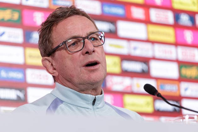 SOCCER - AUT vs KOR, test match VIENNA,AUSTRIA,30.MAR.26 - SOCCER - OEFB international test match, Austria vs South Korea, preview, press conference, PK, Pressekonferenz Team AUT. Image shows head coach Ralf Rangnick (AUT).  GEPAxpictures xArminxRauthner
