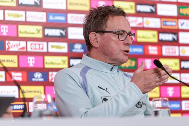 SOCCER - AUT vs KOR, test match VIENNA,AUSTRIA,30.MAR.26 - SOCCER - OEFB international test match, Austria vs South Korea, preview, press conference, PK, Pressekonferenz Team AUT. Image shows head coach Ralf Rangnick (AUT).  GEPAxpictures xArminxRauthner