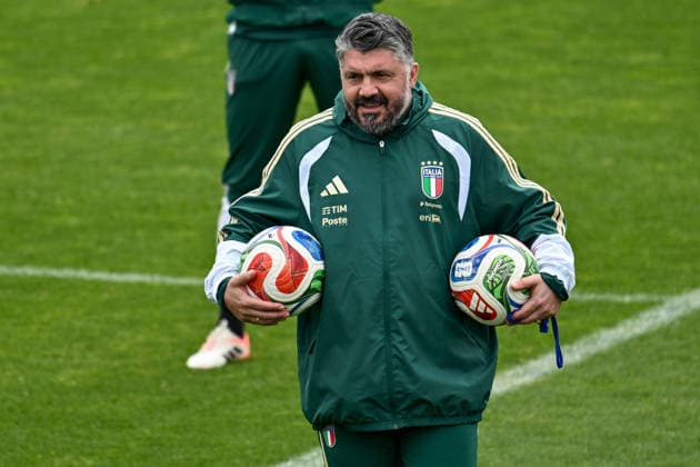 foto IPP lisa guglielmi Coverciano - Firenze 30-03-2026 Raduno della Nazionale di Calcio dell Italia nella foto Gennaro Gattuso (allenatore Italia) italy photo press world copyright italy ITALY  Copyright: xR4924_italyphotopressx
