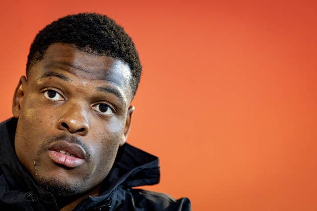 Netherlands national team, Nationalteam training and press conference, PK, Pressekonferenz Netherlands national soccer team player Denzel Dumfries during a press conference in Zeist, the Netherlands, 30 March 2026. The Netherlands play Ecuador in a friendyl match on 31 March. Zeist Netherlands  Copyright: xKoenxvanxWeelx