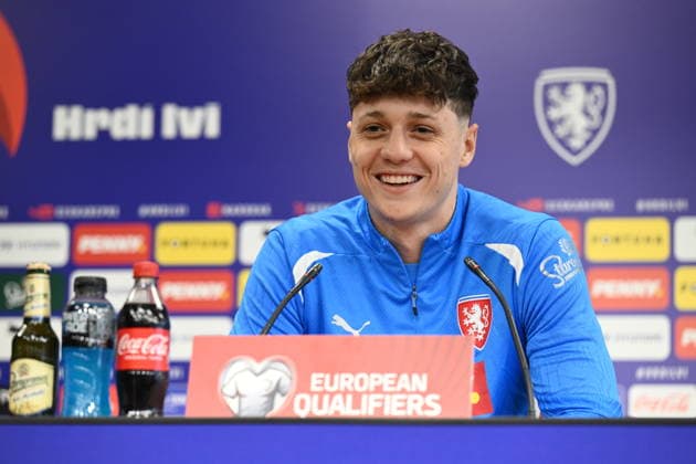 Czech football player Ladislav Krejci speaks during the press conference, PK, Pressekonferenz prior to the European playoff final on advancement to World Cup Czechia vs Denmark in Prague, Czech Republic, March 30, 2026. (CTKxPhoto MichalxKamaryt) CTKPhotoP2026033004580  CTKPhotoP2026033004580