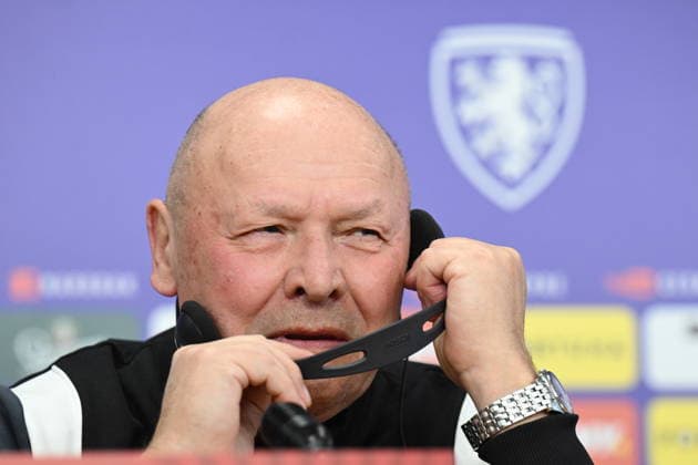 Head coach of Czech Team Miroslav Koubek speaks during the press conference, PK, Pressekonferenz prior to the European playoff final on advancement to World Cup Czechia vs Denmark in Prague, Czech Republic, March 30, 2026. (CTKxPhoto MichalxKamaryt) CTKPhotoP2026033004793  CTKPhotoP2026033004793
