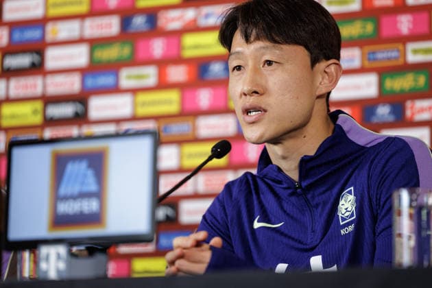 SOCCER - AUT vs KOR, test match VIENNA,AUSTRIA,30.MAR.26 - SOCCER - OEFB international test match, Austria vs South Korea, preview, press conference, PK, Pressekonferenz Team KOR. Image shows Jae-Sung Lee (KOR).  GEPAxpictures xArminxRauthner