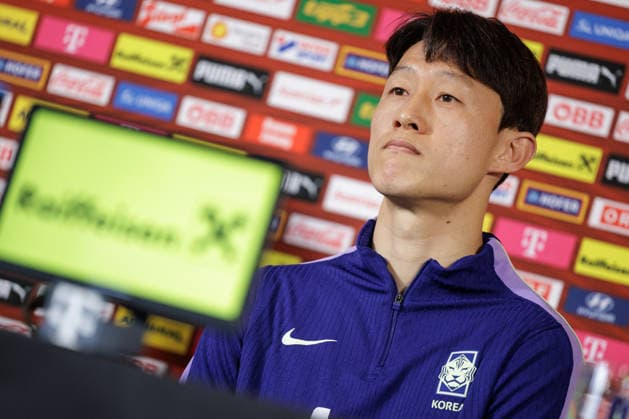 SOCCER - AUT vs KOR, test match VIENNA,AUSTRIA,30.MAR.26 - SOCCER - OEFB international test match, Austria vs South Korea, preview, press conference, PK, Pressekonferenz Team KOR. Image shows Jae-Sung Lee (KOR).  GEPAxpictures xArminxRauthner