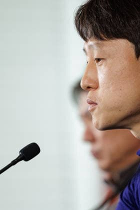 SOCCER - AUT vs KOR, test match VIENNA,AUSTRIA,30.MAR.26 - SOCCER - OEFB international test match, Austria vs South Korea, preview, press conference, PK, Pressekonferenz Team KOR. Image shows Jae-Sung Lee (KOR).  GEPAxpictures xArminxRauthner