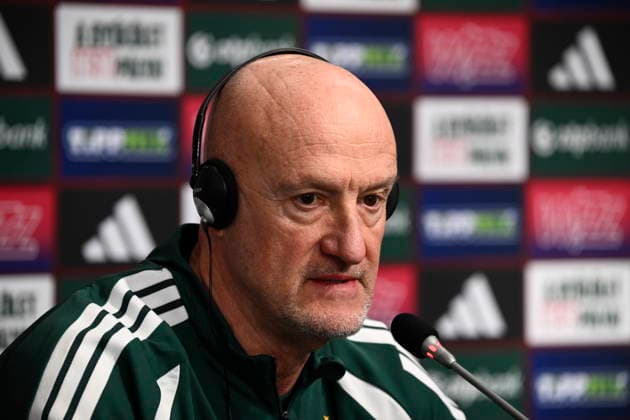 International Friendly, Länderspiel, Nationalmannschaft Matches MD-1 - Hungary Marco Rossi, head coach of the Hungarian national men s soccer team attends a press conference, PK, Pressekonferenz at the training center of the Hungarian Football Federation in Telki, Hungary, 30 March 2026. Hungary plays a friendly soccer match against Greece on 31 March in Budapest s Puskas Arena. Telki Pest vármegye Hungary  Copyright: xBoglarkaxBodnarx