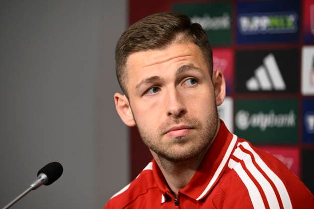 International Friendly, Länderspiel, Nationalmannschaft Matches MD-1 - Hungary Player Donat Barany of the Hungarian national men s soccer team attends a press conference, PK, Pressekonferenz at the training center of the Hungarian Football Federation in Telki, Hungary, 30 March 2026. Hungary plays a friendly soccer match against Greece on 31 March in Budapest s Puskas Arena. Telki Pest vármegye Hungary  Copyright: xBoglarkaxBodnarx