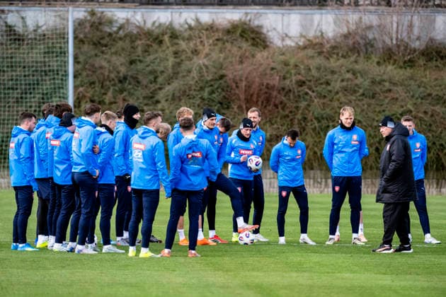 Training session of Czech Team prior to the European playoff final on advancement to World Cup Czechia vs Denmark in Prague, Czech Republic, March 30, 2026. (CTKxPhoto VitxSimanek) CTKPhotoP2026033005560  CTKPhotoP2026033005560