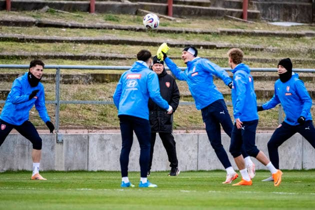 Training session of Czech Team prior to the European playoff final on advancement to World Cup Czechia vs Denmark in Prague, Czech Republic, March 30, 2026. (CTKxPhoto VitxSimanek) CTKPhotoP2026033005730  CTKPhotoP2026033005730