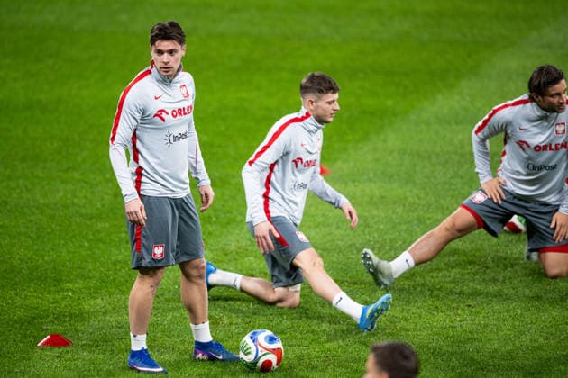 260330 Nicola Zalewski of Poland™s national football team at a training session on March 30, 2026 in Stockholm Photo Jesper Zerman BILDBYRAN kod JZ JZ0696 fotboll football soccer fotball vm kval kval fifa world cup qualifier qualifier träning practice training polen poland bbeng  Copyright: JESPERxZERMAN BB260330JZ094