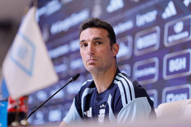 Soccer International Friendly, Länderspiel, Nationalmannschaft MD-1 - Argentina Argentina s national soccer team coach, Lionel Scaloni, attends a press conference, PK, Pressekonferenz in Ezeiza, Buenos Aires province, Argentina, 30 March 2026. Argentina plays a friendly soccer match against Zambia on 31 March in Buenos Aires. EZEIZA Argentina  Copyright: xJuanxIgnacioxRoncoronix