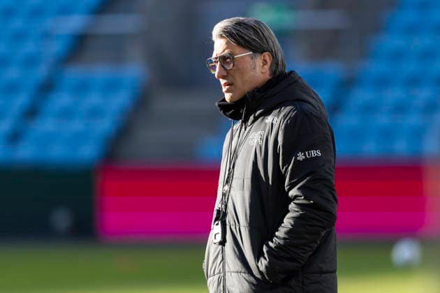 Switzerland national team, Nationalteam training and press conference, PK, Pressekonferenz Head coach Murat Yakin leads a training session of the Swiss national soccer team, one day before the international soccer match between Norway and Switzerland at the Ullevaal Stadium in Oslo, Norway, 30 March 2026. OSLO Norway  Copyright: xCYRILxZINGAROx