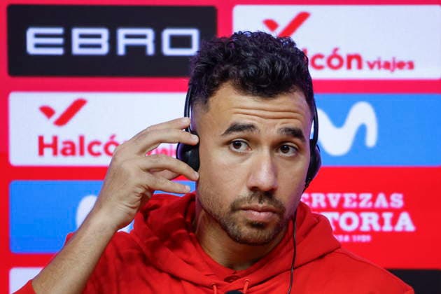 Soccer International Friendly, Länderspiel, Nationalmannschaft md-1 - Egypt Player of the Egypt national soccer team Mahmoud Trezeguet attends a press conference, PK, Pressekonferenz in Barcelona, Spain, 30 March 2026. Egypt will face Spain in their International Friendly soccer match on 31 March. Barcelona Spain  Copyright: xAlbertoxEstevezx