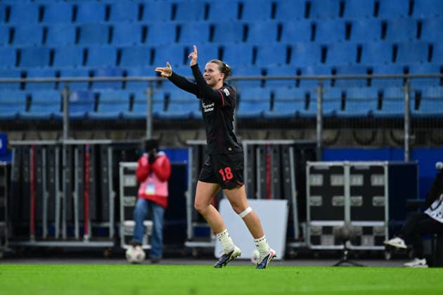 Soccer I Women I Season 2025 2026 I Bundesliga I 22 Matchday I Hamburger SV Bayer 04 Leverkusen I 30 03 2026 Shot Julia Mickenhagen 18, Bayer 04 Leverkusen Hamburg Volkspark, Volksparkstadion, Stadium, Volkspark Stadion Hamburg Germany Copyright: xLobeca FelixxSchlikisx