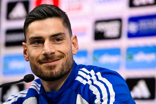International Friendly, Länderspiel, Nationalmannschaft Matches MD-1 - Greece Team captain of Greece national soccer team Giorgos Masouras attends a press conference, PK, Pressekonferenz at Puskas Arena in Budapest, Hungray, 30 March 2026. Greece plays a friendly soccer match against Hungary on 31 March at Puskas Arena. Budapest Hungary  Copyright: xTamasxPurgerx