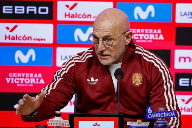 Soccer International Friendly, Länderspiel, Nationalmannschaft md-1 - Spain Head coach of the Spain national soccer team Luis de la Fuente attends a press conference, PK, Pressekonferenz in Barcelona, Spain, 30 March 2026. Spain will face Egypt in their International Friendly soccer match on 31 March. Barcelona Spain  Copyright: xAlbertoxEstevezx