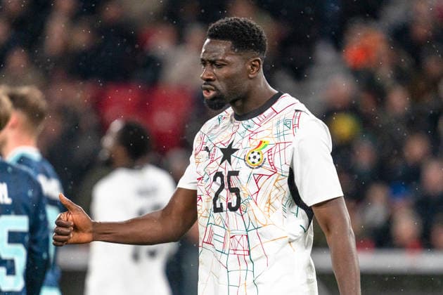 Fußball: Deutschland - Ghana - UEFA Freundschaftsspiel - 30.03.2026, MHP Arena, Stuttgart - DFB Nationalmannschaft Derrick Luckassen (GHA, 25) *** Soccer Germany Ghana UEFA friendly match 30 03 2026, MHP Arena, Stuttgart DFB Nationalmannschaft Derrick Luckassen GHA, 25 Copyright: xCelinaxLeiersx
