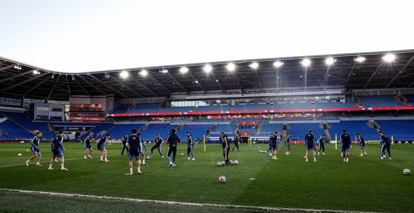 Northern Ireland Squad Training, Cardiff City Stadium, Wales 30 3 2026 A general view of training A general view of training 30 3 2026  Copyright: x INPHO Presseye WilliamxCherryx N Ireland Training_050