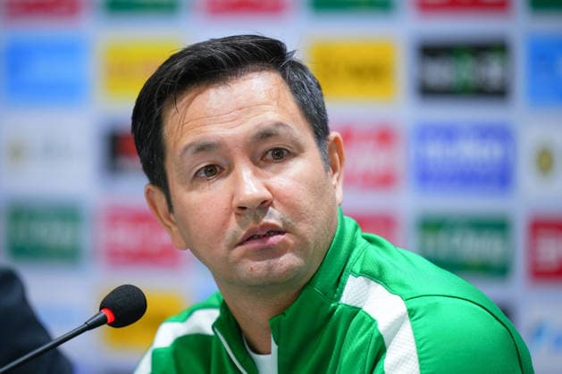 March 30, 2026, Bangkok, Thailand: Rovshan Meredov, head coach of Turkmenistan seen during the pre-match press conference, PK, Pressekonferenz at Rajamangala Stadium. Thailand And Turkmenistan Press Conference In Bangkok, Thailand - 30 Mar 2026  - ZUMAs197 20260330_aaa_s197_285 Copyright: xAmpholxThongmueangluangx