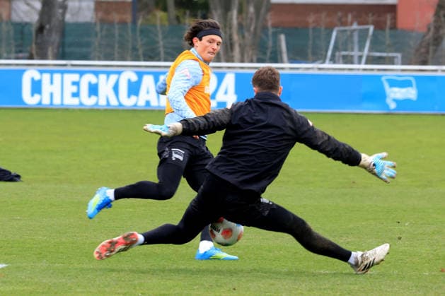 DEU, DFL, 2 FBL Hertha BSC, Training, 31 03 2026, Sportforum, Berlin, DEU, DFL, 2 FBL Hertha BSC, Training, im Bild Fabian Reese Hertha BSC Berlin 11 , Tjark Ernst Hertha BSC Berlin 1 DFL regulations prohibit any use of Photographs as image sequences and or quasi video nordphotoxGmbHx xEngler nph00076