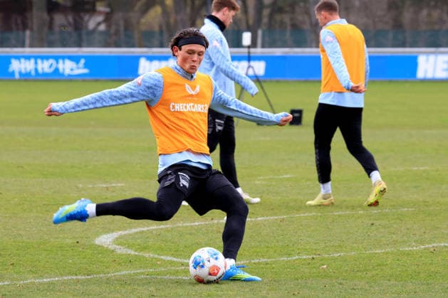 DEU, DFL, 2 FBL Hertha BSC, Training, 31 03 2026, Sportforum, Berlin, DEU, DFL, 2 FBL Hertha BSC, Training, im Bild Fabian Reese Hertha BSC Berlin 11 DFL regulations prohibit any use of Photographs as image sequences and or quasi video nordphotoxGmbHx xEngler nph00076