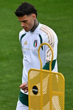 Italian player Gianluca Scamacca during Italy training session, FIFA World Cup, WM, Weltmeisterschaft, Fussball match in Florence, Italy, March 30 2026  Copyright: xLisaxGuglielmi IPAxSportx xipa-agency.netx xx IPA_73668316 IPA_Agency_IPA73668316