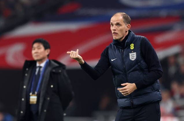 Soccer International Friendly, Länderspiel, Nationalmannschaft - England v Japan England head coach Thomas Tuchel reacts during the international friendly match between England and Japan at Wembley Stadium in London, Great Britain, 31 March 2026. London United Kingdom  Copyright: xANDYxRAINx