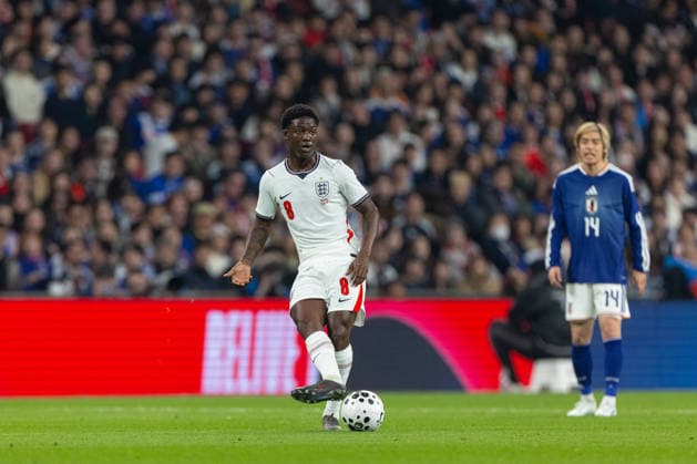 Football - International Friendly, Länderspiel, Nationalmannschaft - England v Japan LONDON, ENGLAND - Tuesday, March 31, 2026: England s Kobbie Mainoo during an International Friendly match between England and Japan at Wembley Stadium. (Photo by David Rawcliffe Propaganda) LONDON Wembley Stadium GREATER LONDON ENGLAND  Copyright: xDavidxRawcliffex P2026-03-31-England_Japan-57