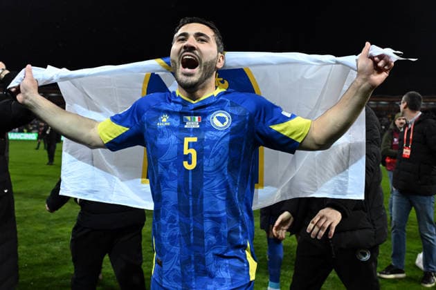 Db Zenica 31 03 2026 - spareggio qualificazioni Mondiali 2026 Bosnia Erzegovina-Italia foto Daniele Buffa Image nella foto: Sead Kolasinac 