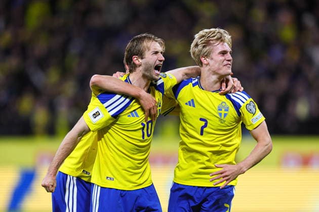 2026.03.31 Sztokholm Pilka nozna Kwalifikacje Mistrzostw Swiata 2026 Szwecja - Polska N z radosc Benjamin Nygren Lucas Bergvall Foto Pawel Andrachiewicz PressFocus 2026.03.31 Stockholm Football - FIFA World Cup, WM, Weltmeisterschaft, Fussball 2026 Qualifying round Sweden - Poland radosc Benjamin Nygren Lucas Bergvall Credit: Pawel Andrachiewicz PressFocus NEWSPIX.PL --- newspix.pl 