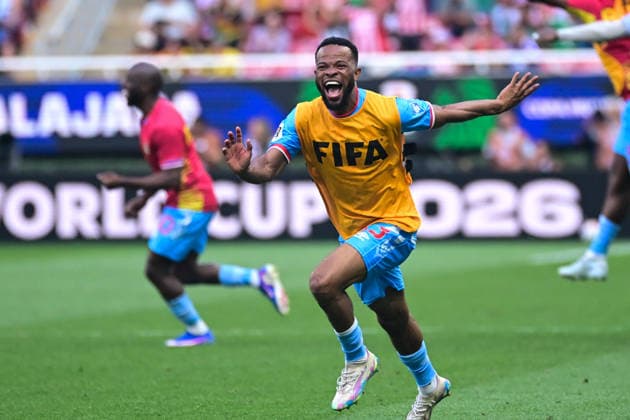 DR CONGO VS JAMAICA - FIFA World Cup, WM, Weltmeisterschaft, Fussball 2026 PLAY-OFF TOURNAMENT - MARCH 31, 2026 ZAPOPAN, JALISCO, MEXICO. March 31st: Meschack Elia 13 of Congo DR DR celebrates qualifying for the FIFA World Cup 2026 during the FIFA World Cup 2026 play-off tournament match between DR Congo and Jamaica, held at Akron Stadium in Zapopan, Jalisco, Mexico. (PHOTO BY SANDRA BAUTISTA IMAGO IMAGES STRAFFON IMAGES MANDATORY CREDIT EDITORIAL USE Copyright: xSANDRAxBAUTISTAx