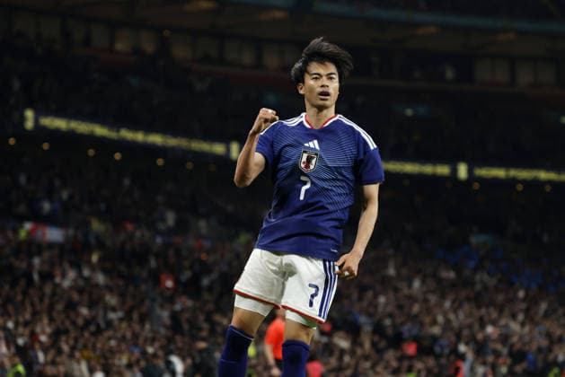 Kaoru Mitoma (JPN), March 31, 2026 - Football Soccer : International Friendly, Länderspiel, Nationalmannschaft match between England 0-1 Japan at Wembley Stadium, in London, England. Noxthirdxpartyxsales  aflo_325568176