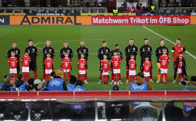 SOCCER - AUT vs KOR, test match VIENNA,AUSTRIA,31.MAR.26 - SOCCER - OEFB international test match, Austria vs South Korea. Image shows the team of Austria.  GEPAxpictures xWalterxLuger