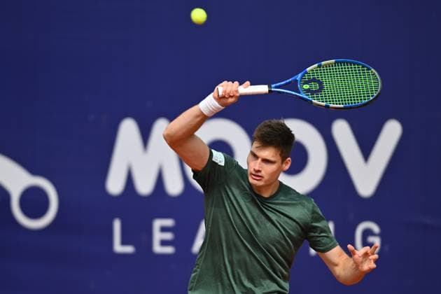 Tiriac Open, ROMANIA - April 01 Mark Wallner and Jakob Schnaitter of Germany play against Sander Gille of Belgium and Sam Verbeek of Netherlands during the Tiriac Open double game, April 01th 2026, in Bucharest, Romania. Alex Nicodim Image Images Copyright: xAlexxNicodimx