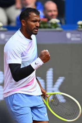 Tiriac Open, ROMANIA - April 01 Sriram Balaji of India and Neil Oberleitner of Austria play against Alexandru Jecan and Bogdan Pavel of Romania during the Tiriac Open double game, on April 01th 2026, in Bucharest, Romania. Alex Nicodim Image Images Copyright: xAlexxNicodimx